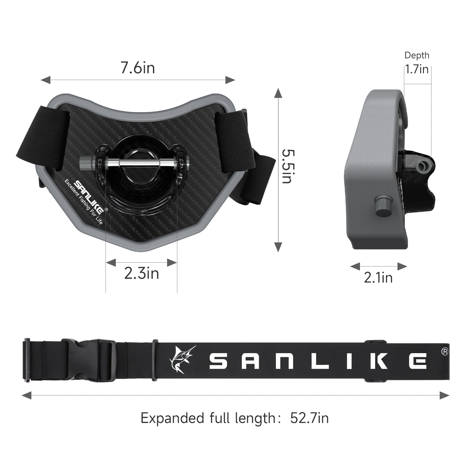 SANLIKE Fishing Fighting Belt  - огляд і ціна Fishing Rod Carbon Fiber