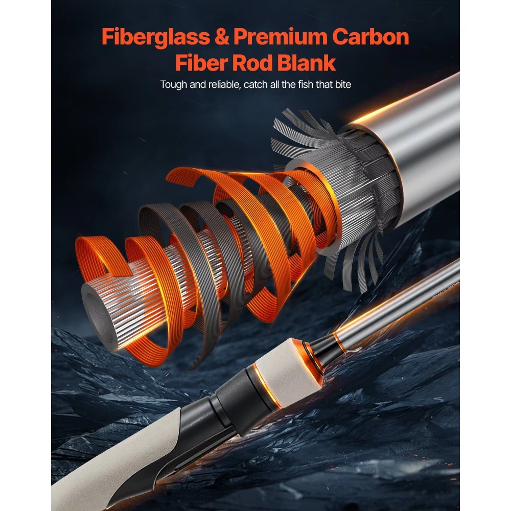 Carbon Fiber Bass Fishing Pole - огляд і ціна Fishing Rod Carbon Fiber