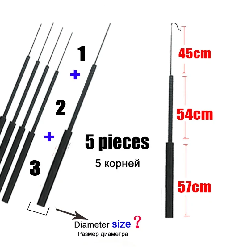 4.1mm-6.4mm 5 pieces Fishing r - огляд і ціна Fishing Rod Tip Replacement