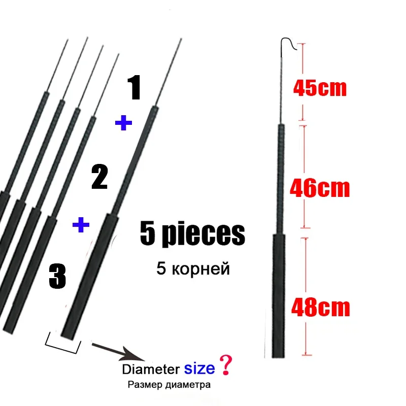 4.1mm-6.4mm 5 pieces Fishing r - огляд і ціна Fishing Rod Tip Replacement