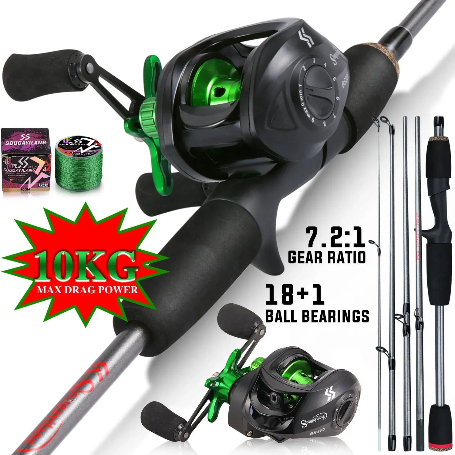 Sougayilang Fishing Rod Combo  - огляд і ціна Fishing Rod Carbon Fiber
