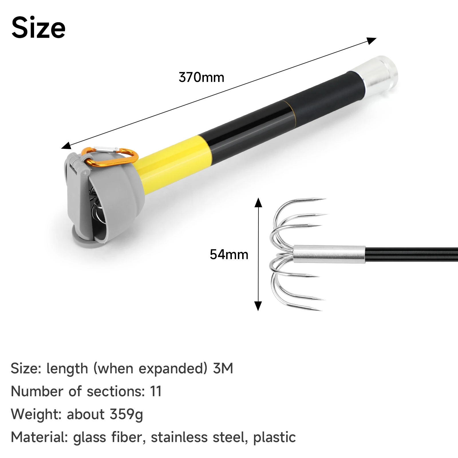 SANLIKE 7-claw Stainless Steel - огляд і ціна Fishing Rod Carbon Fiber