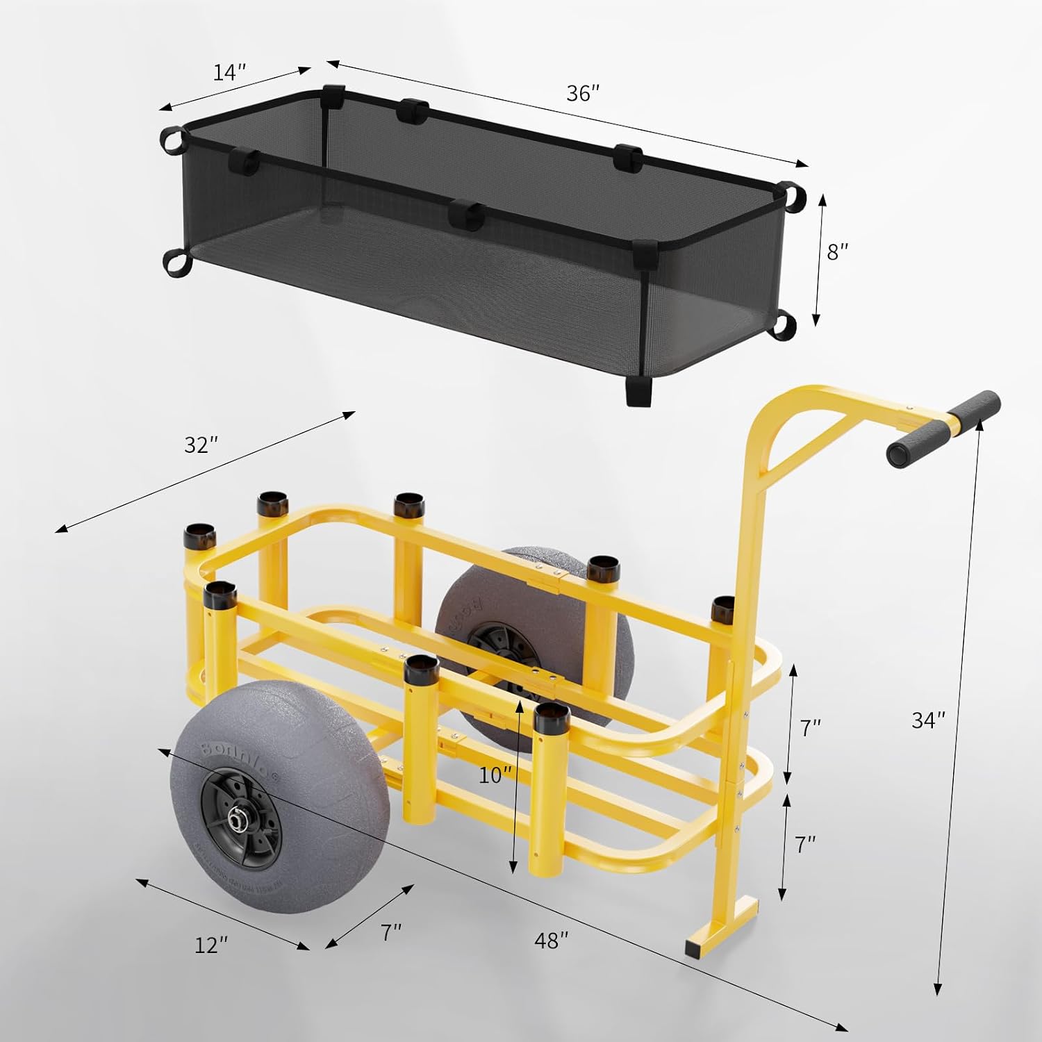 Rolling Fishing Cart Outdoor B - огляд і ціна Fishing Rod Holder