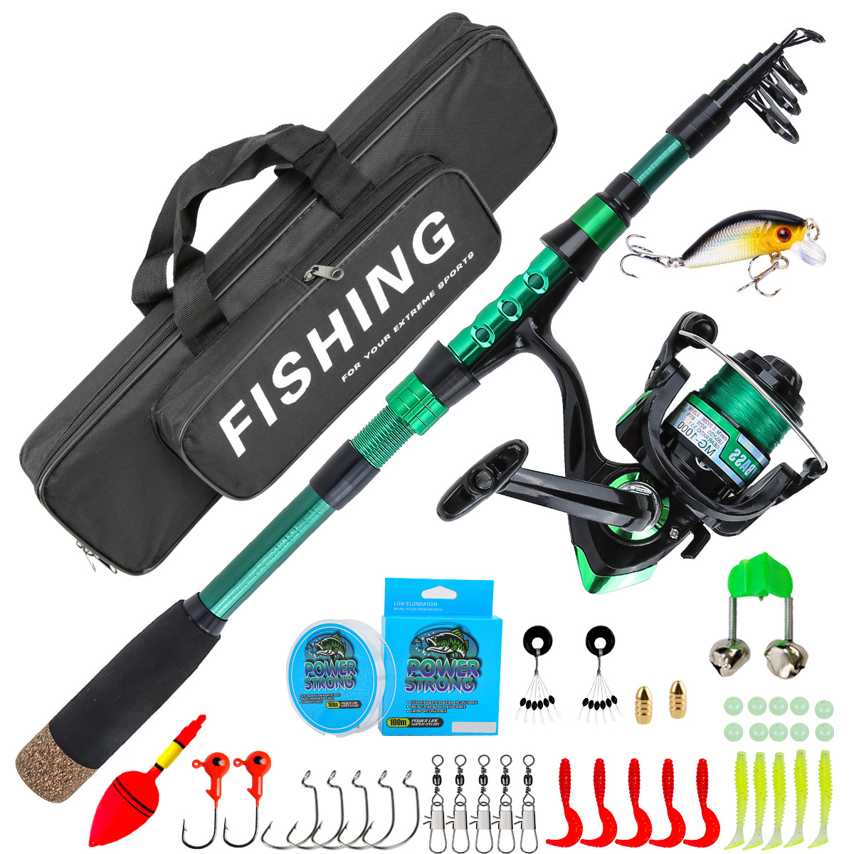 1.8 Meters Green Carbon Fiber  - огляд і ціна Fishing Rod Carbon Fiber
